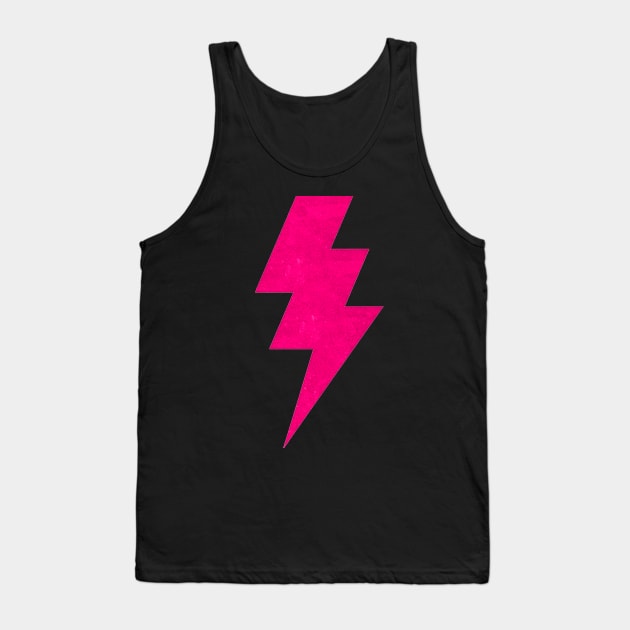 Lightning Bolt pink Tank Top by Vin Zzep